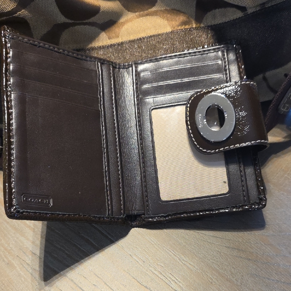 Coach Brown Signature Canvas Belt Bag with Leather Trim - Picture 2 of 3